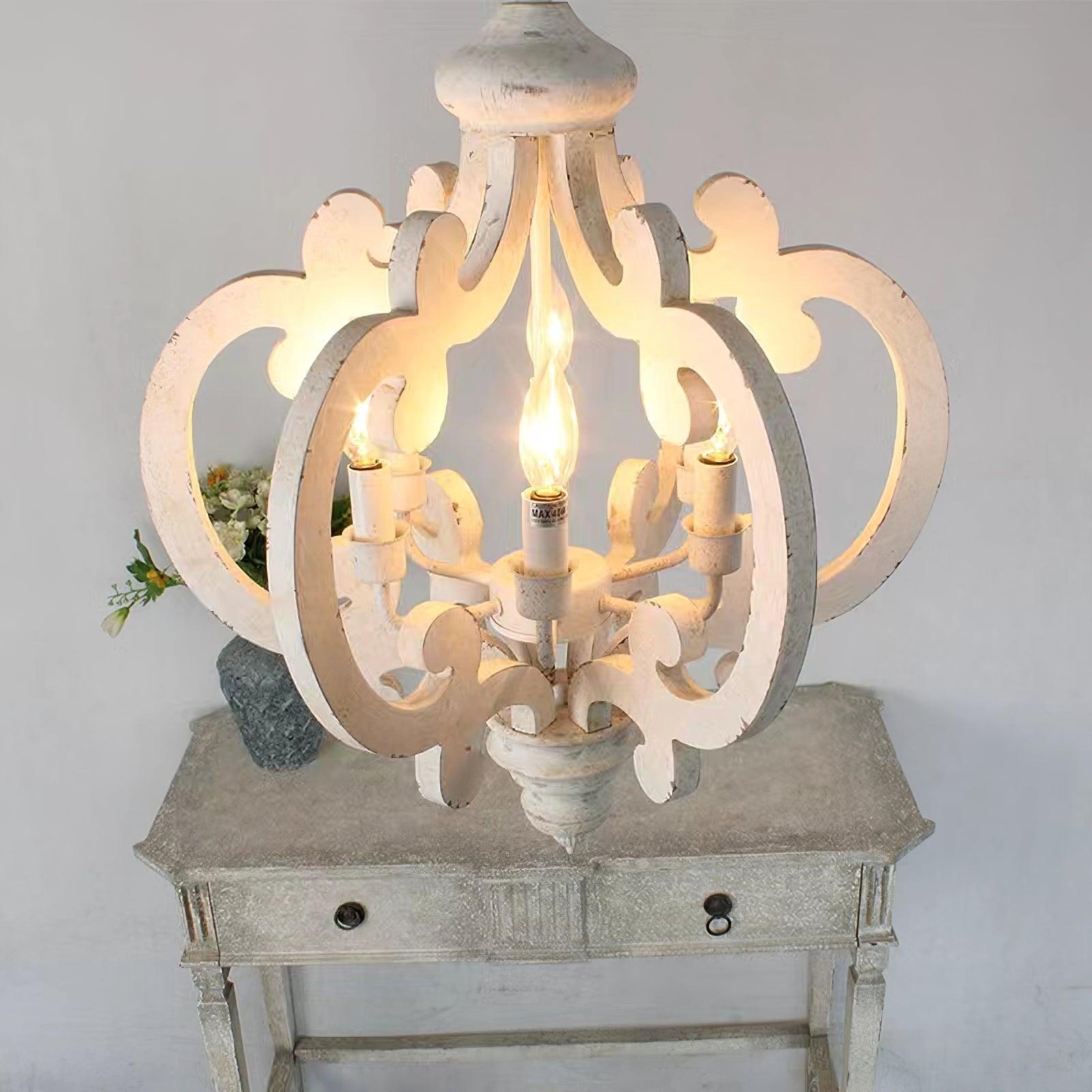 Antique White Style Chandelier - Cueteks