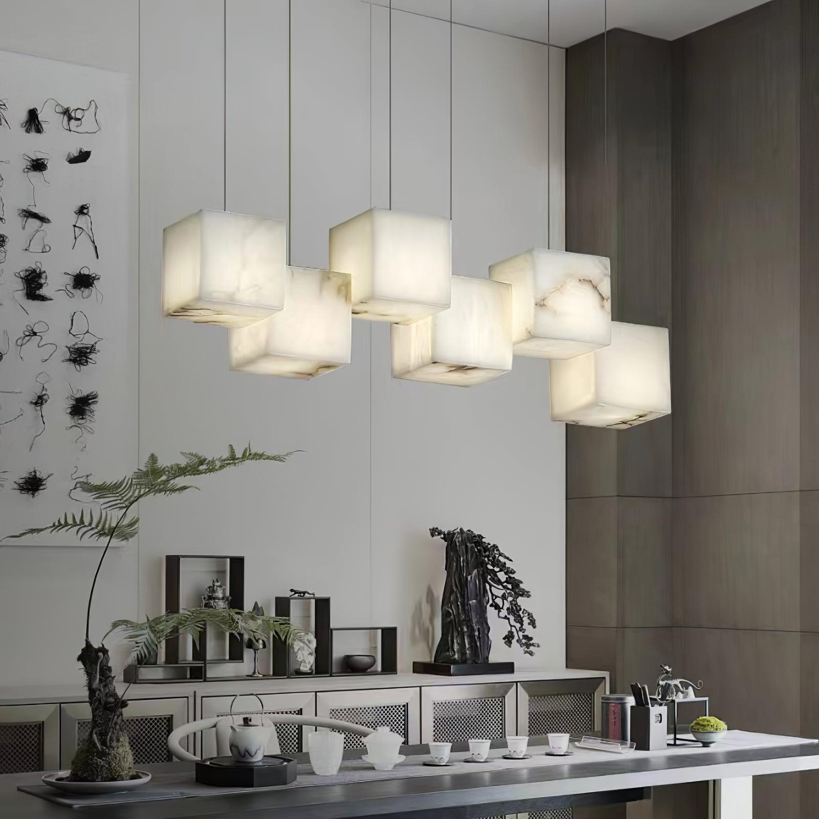 Alabaster Box Chandelier - Cueteks