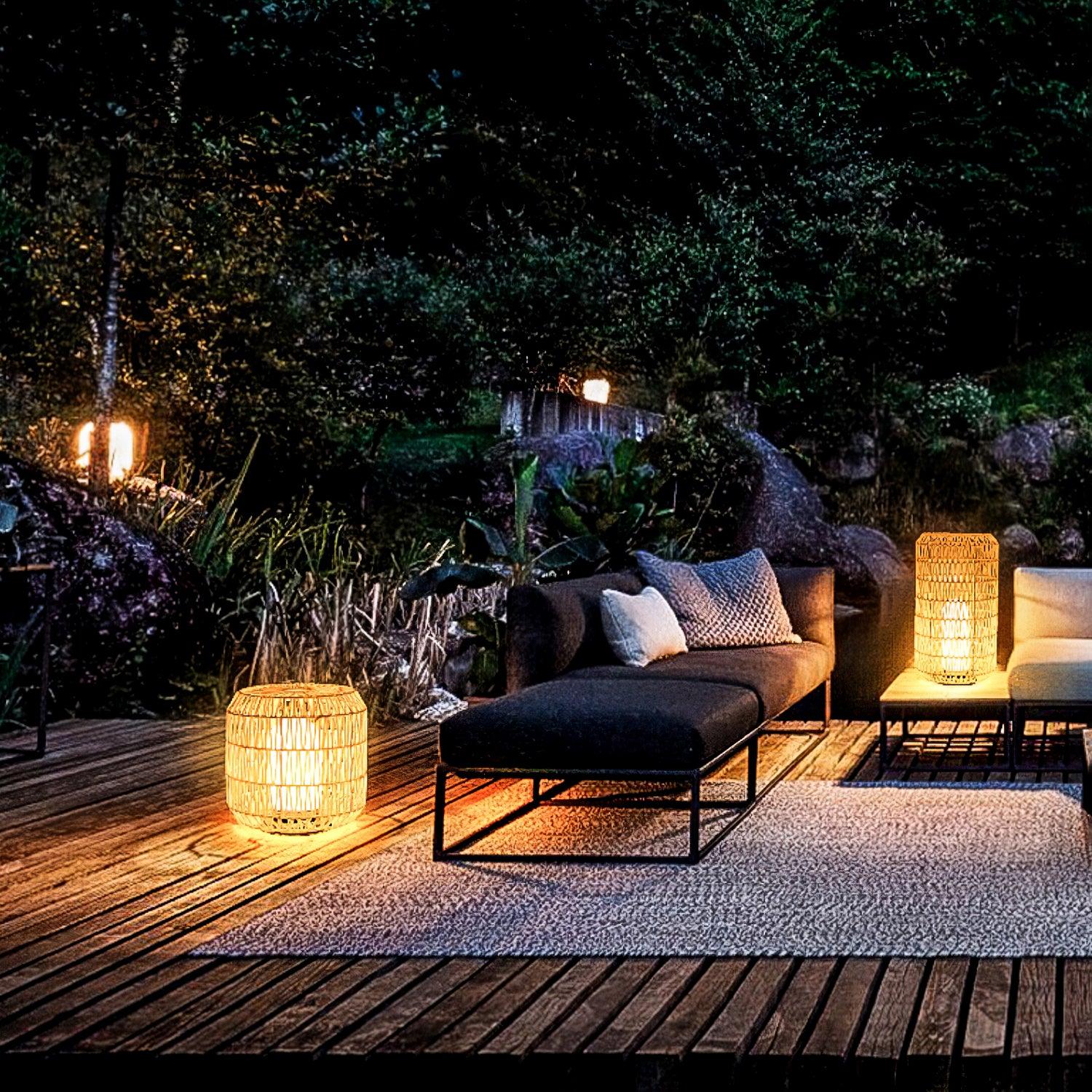 Woven Rattan Outdoor Lamp - Cueteks