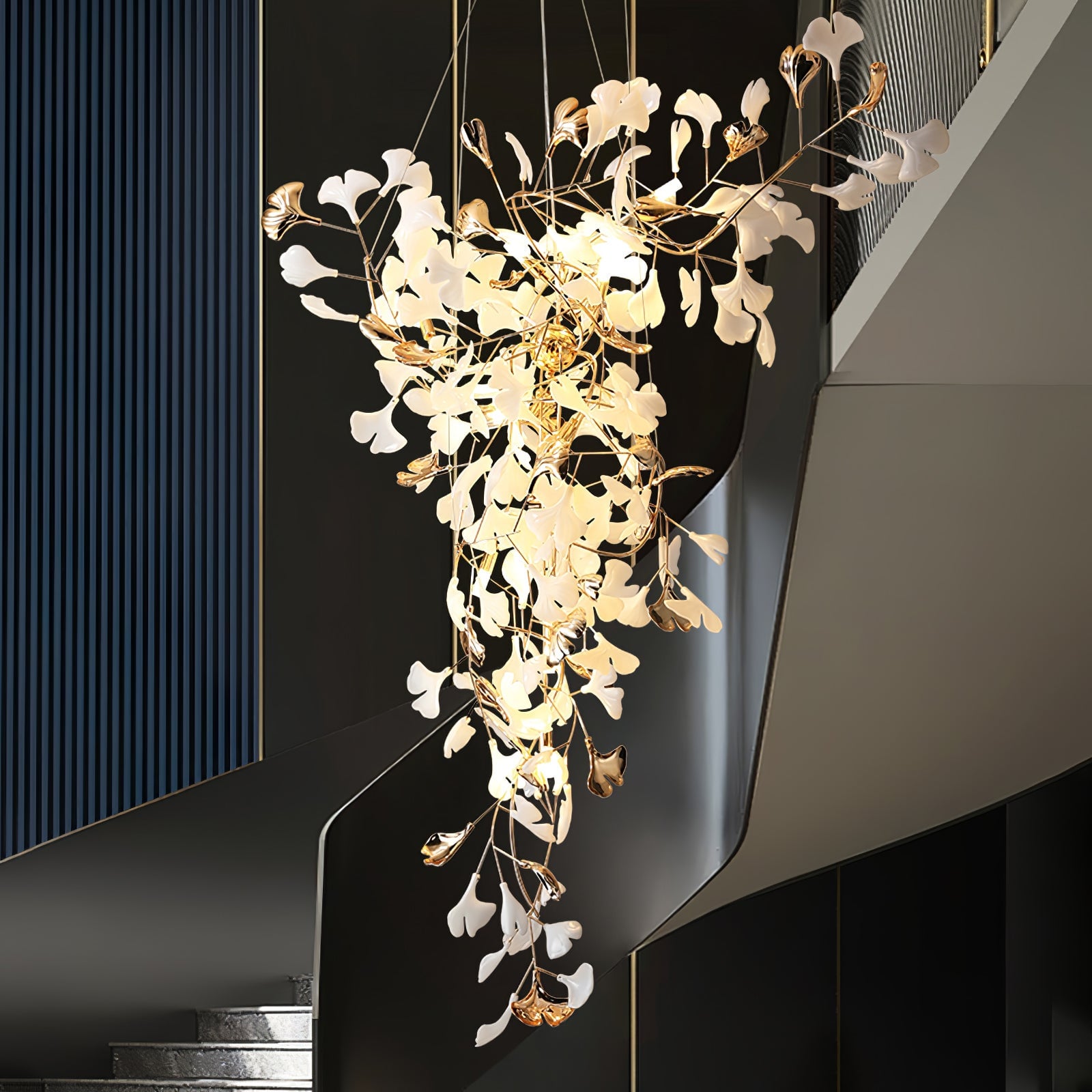 Ginkgo Tip Tlying Chandelier - Cueteks