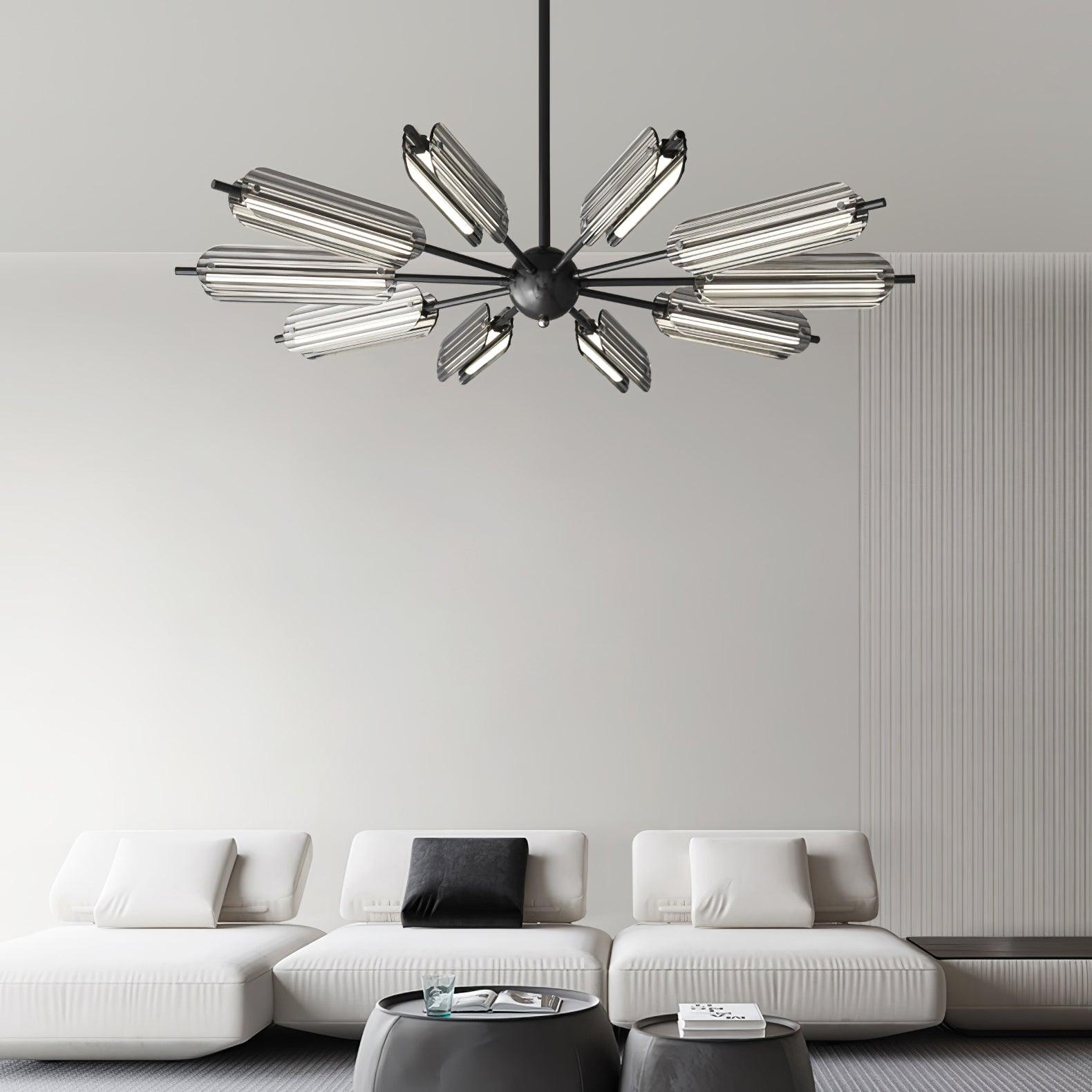 Sputnik Brass Chandelier - Cueteks