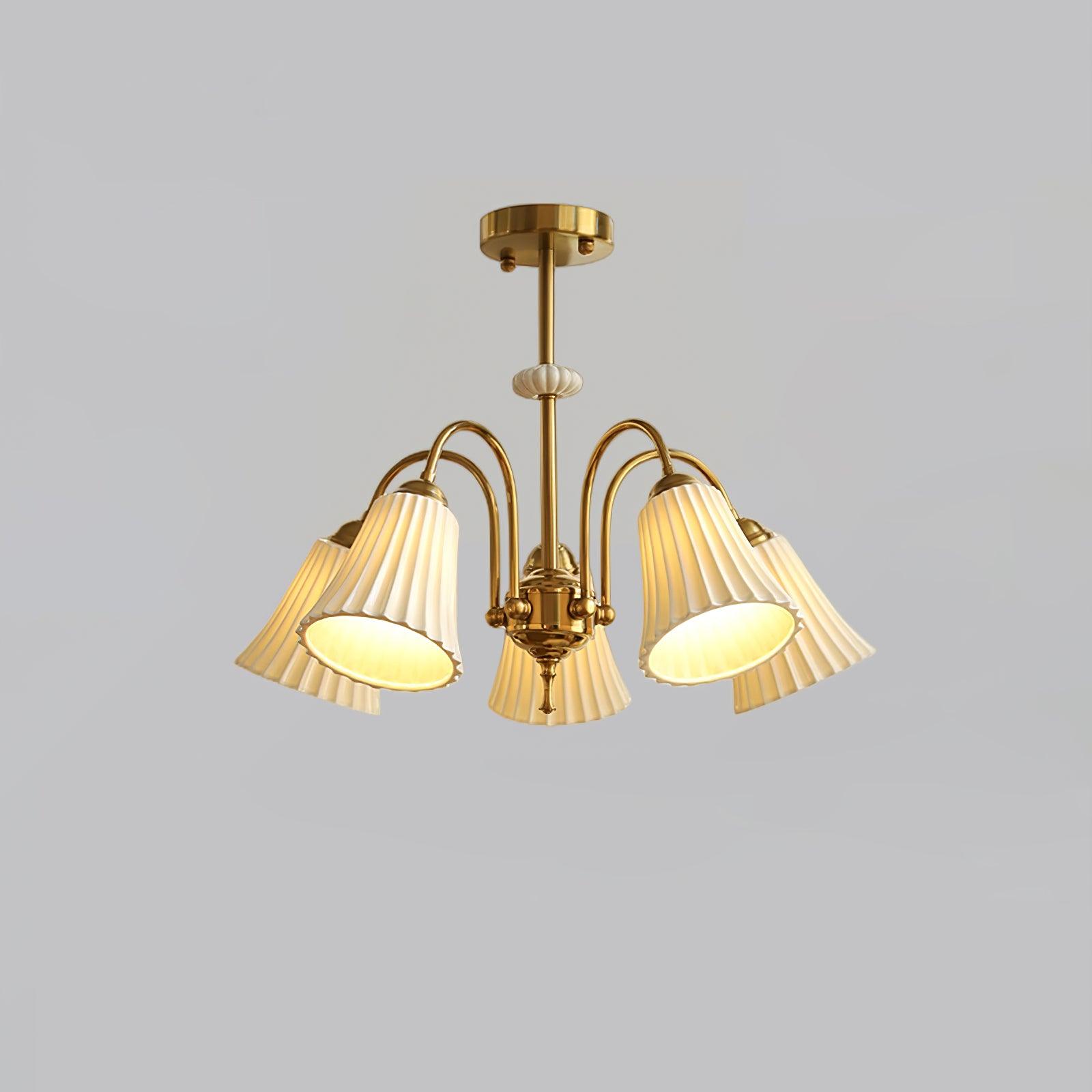 Medieval Ceramic Trumpet Chandelier - Cueteks