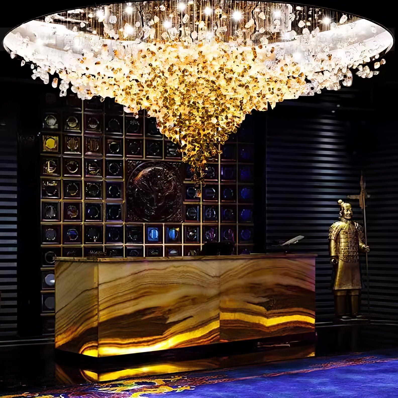 Multicolor Crystal Stone Chandelier - Cueteks