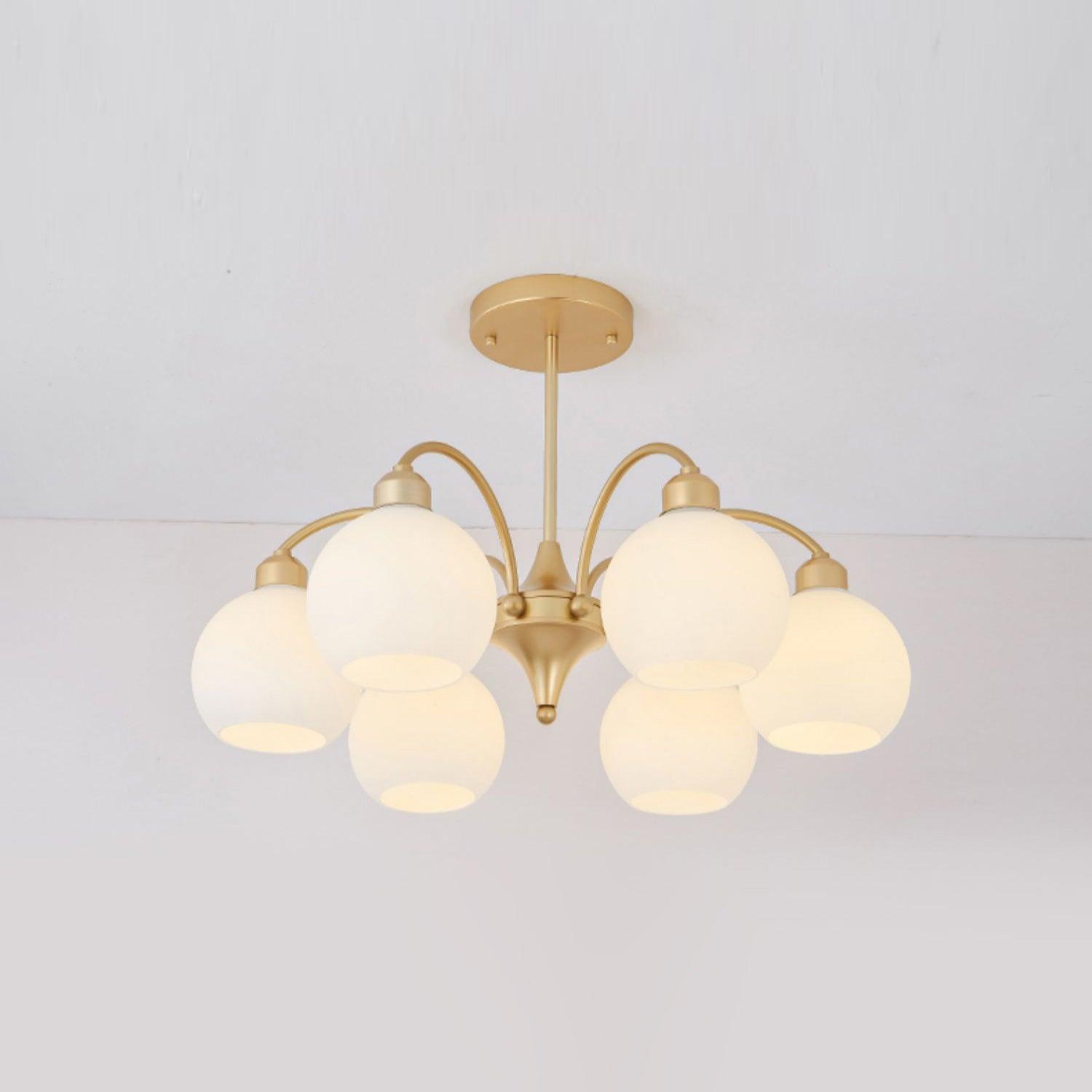 Sculptural Glass Chandelier - Cueteks