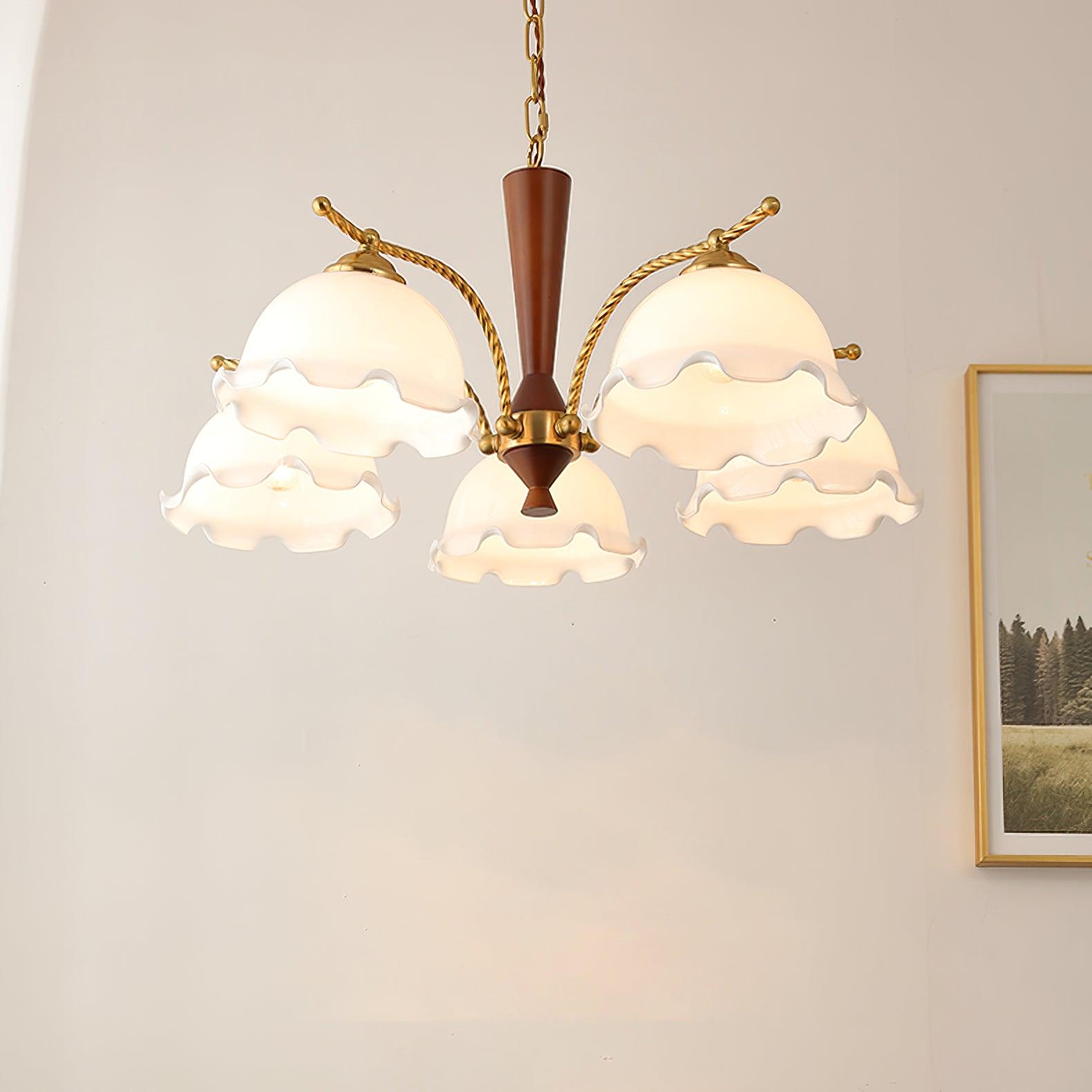 Milky Flower Chandelier - Cueteks