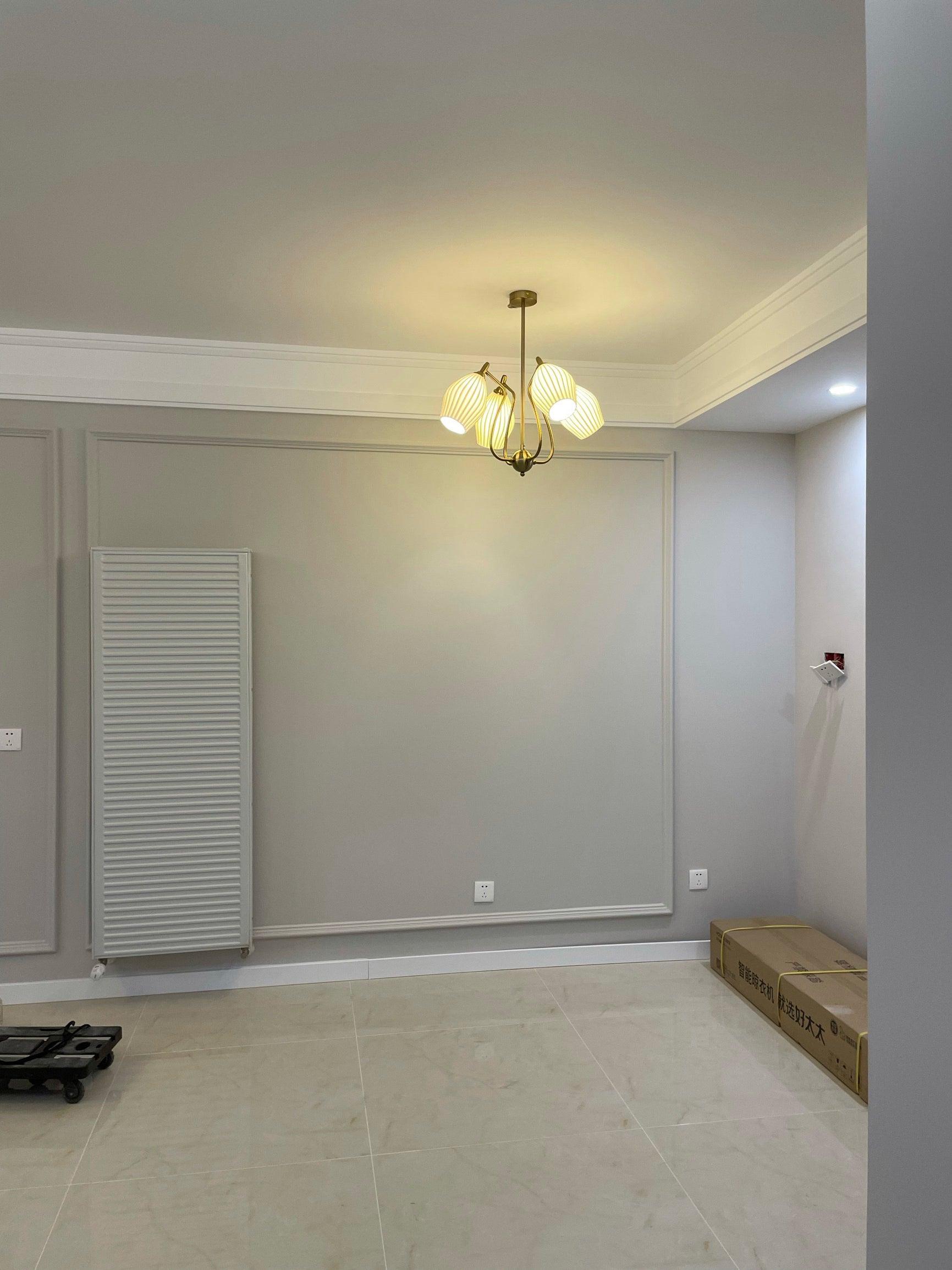 Ceramic Ribbed Chandelier - Cueteks