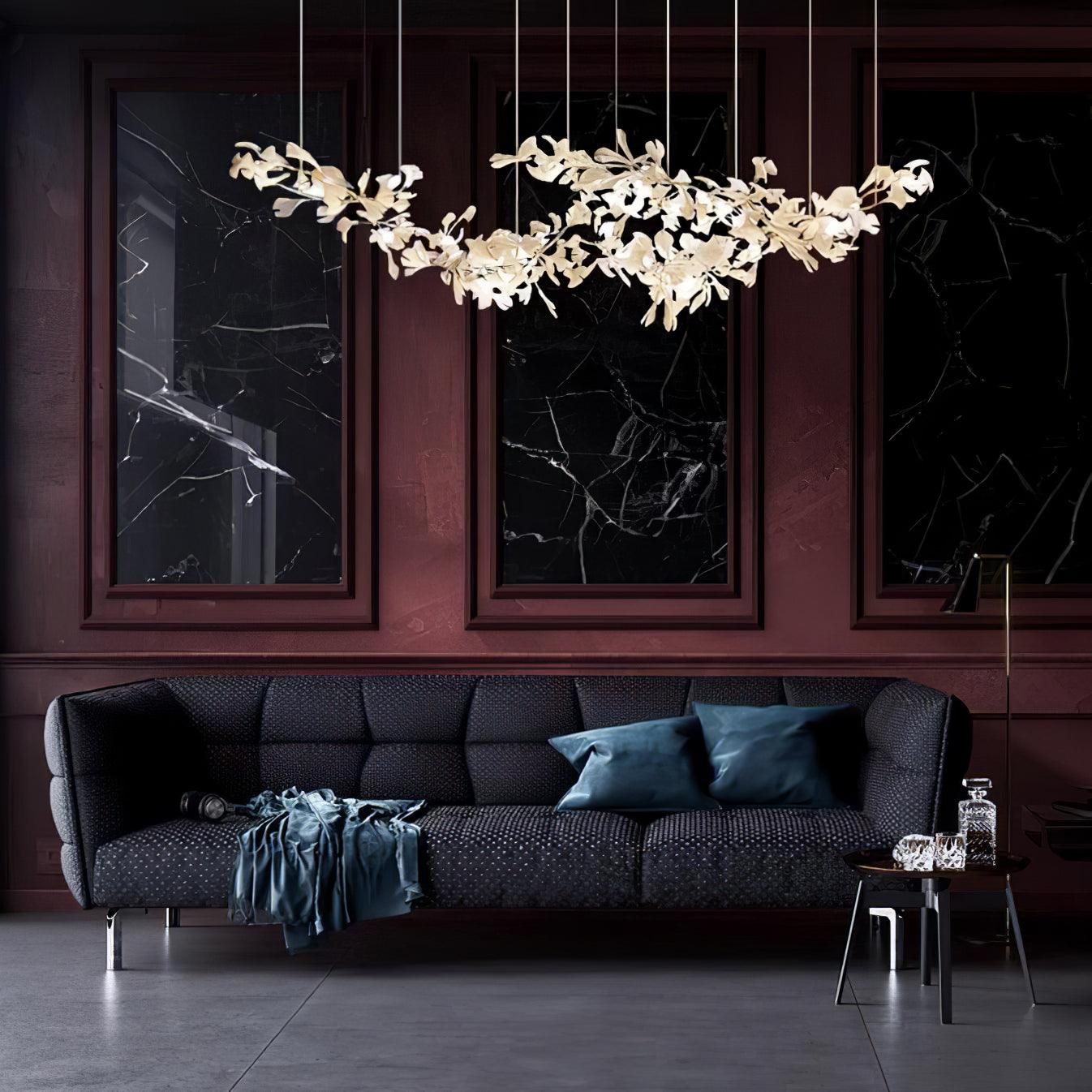 Double Layer Combination Gingko Chandelier - Cueteks
