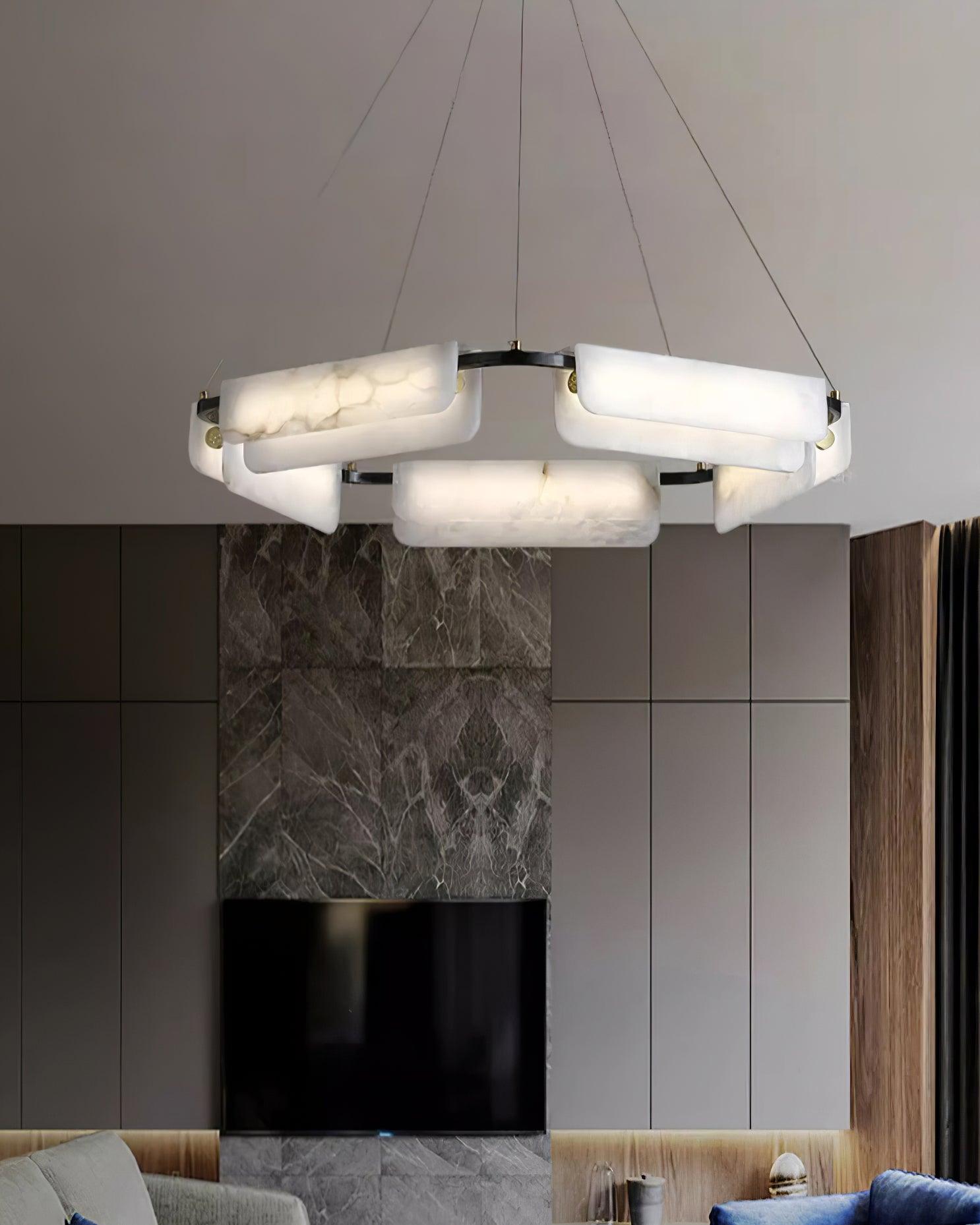 Delia Alabaster Chandelier - Cueteks