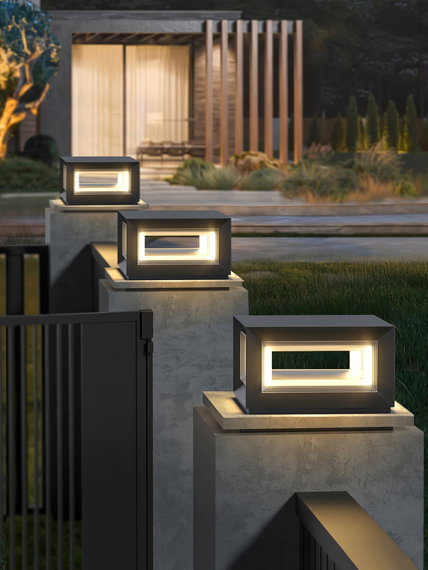 Light Cube Outdoor Post Light - Cueteks