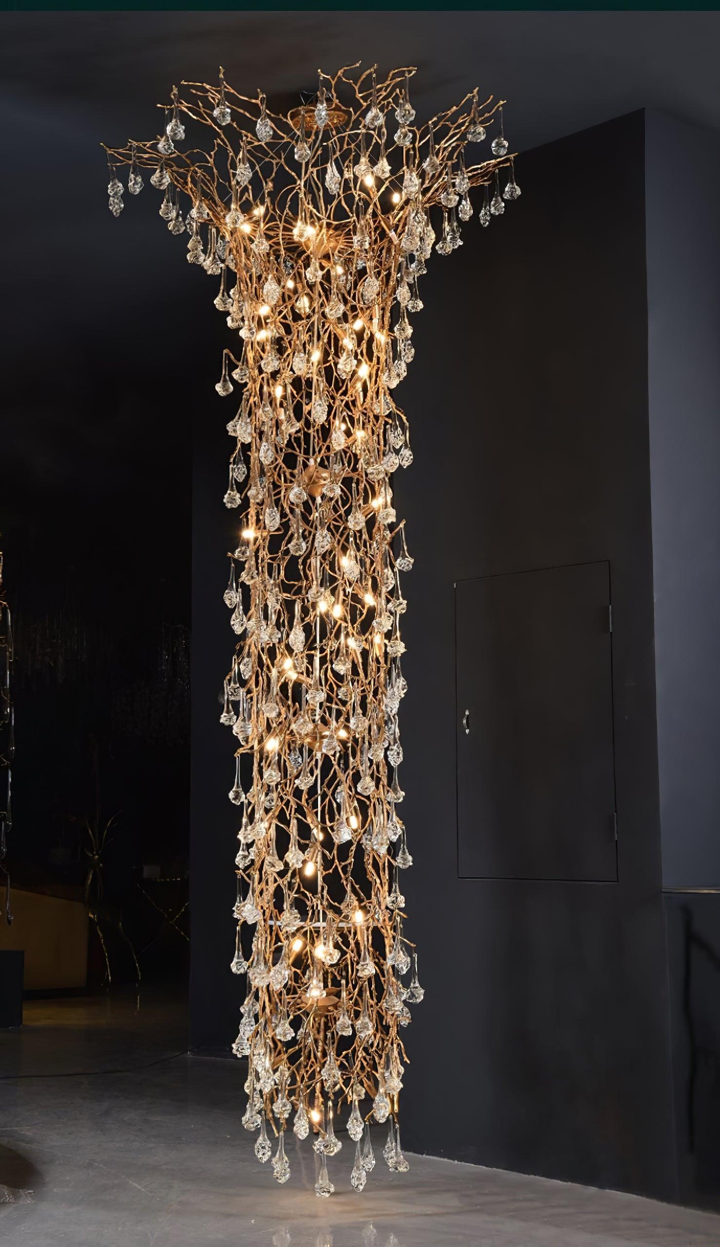 Tree Branch Staircase Chandelier - Cueteks