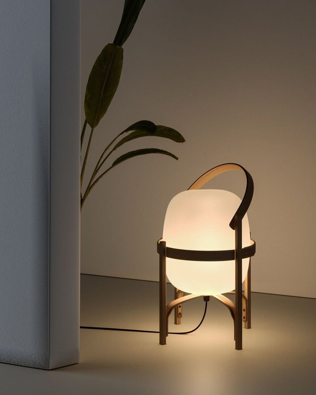 Portable Lantern Glass Table Lamp - Cueteks