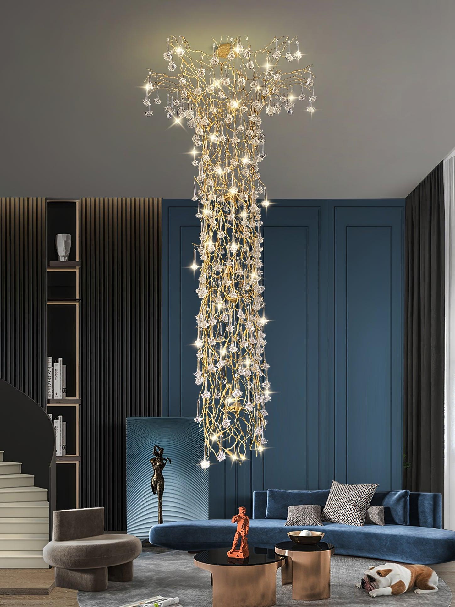 Tree Branch Staircase Chandelier - Cueteks