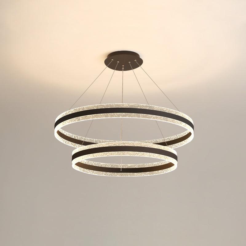 Double-layer Black option showing two dark centre-band LED rings and a round black canopy