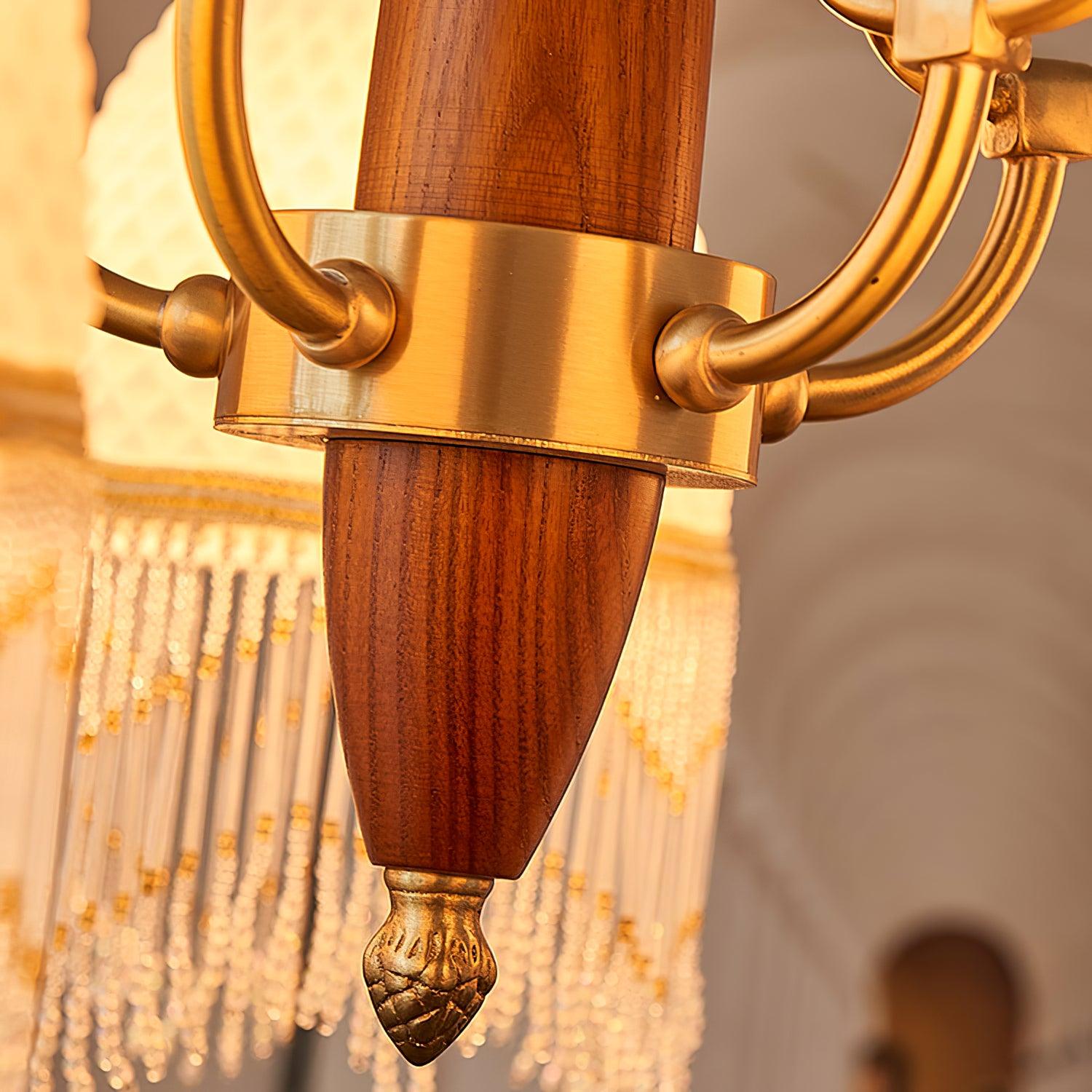 Mesh Tassel Glass Chandelier - Cueteks