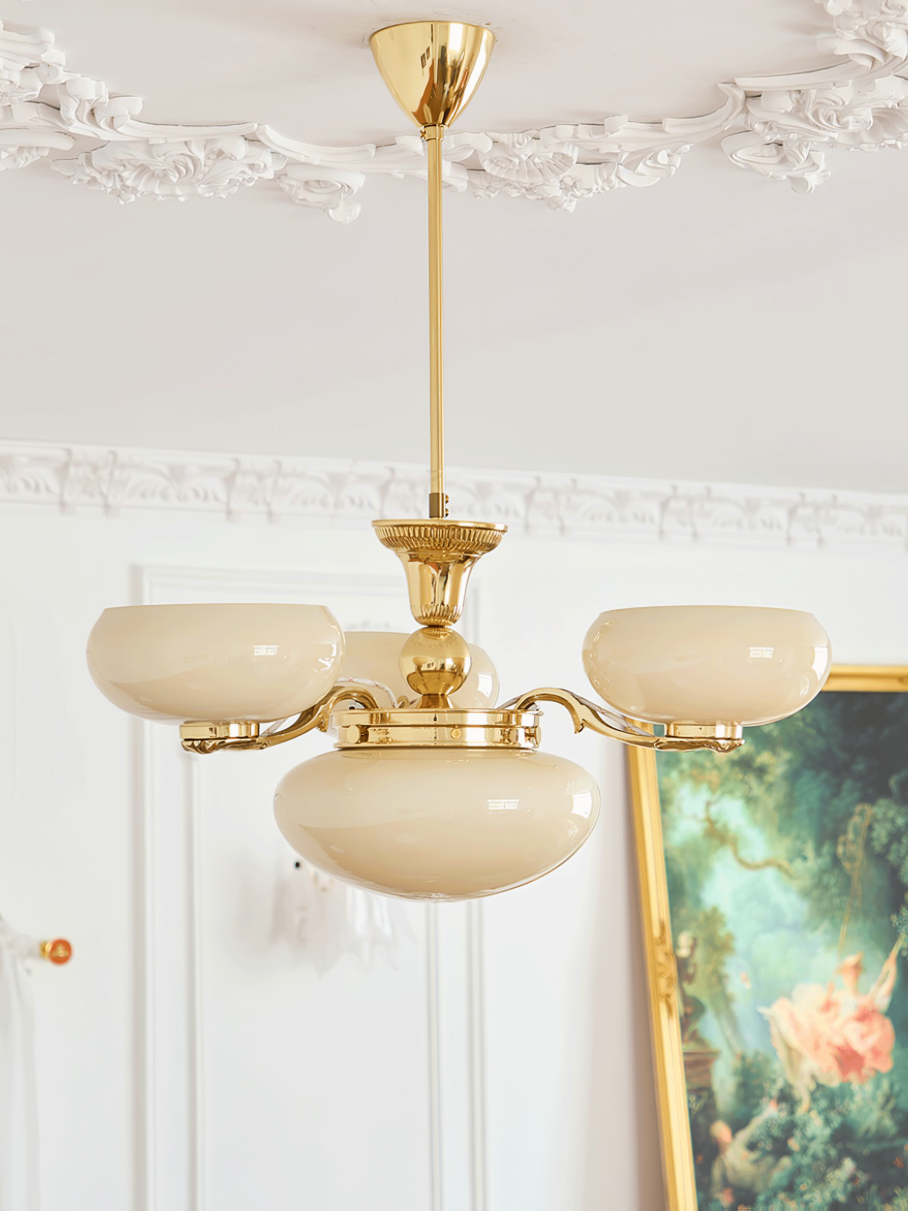Brass Radiance Orb Chandelier - Cueteks