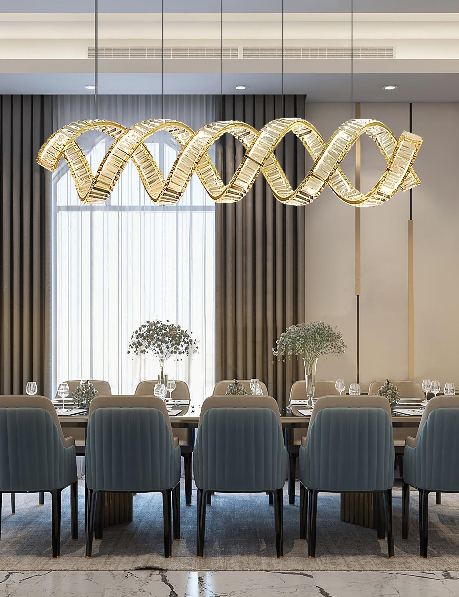 Curved LED Chandelier - Cueteks