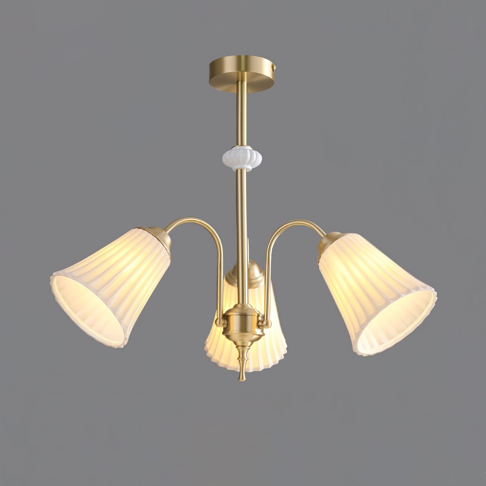 Medieval Ceramic Trumpet Chandelier - Cueteks