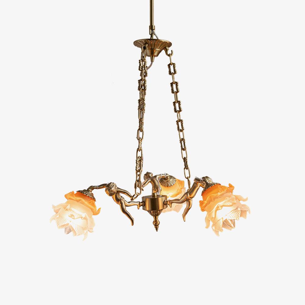 Putti Statuettes Brass Suspension - Cueteks