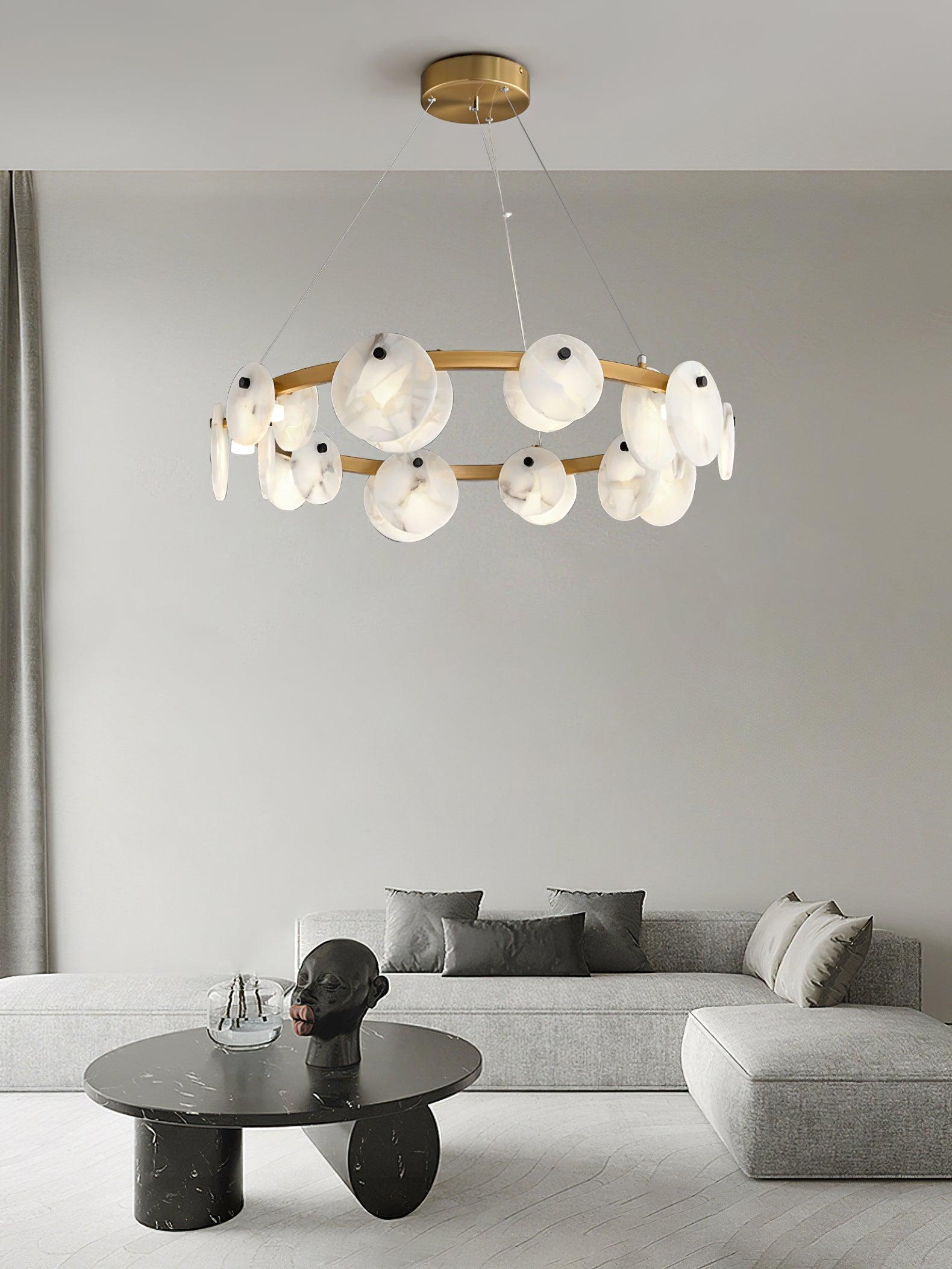 Trinidad Alabaster Chandelier - Cueteks