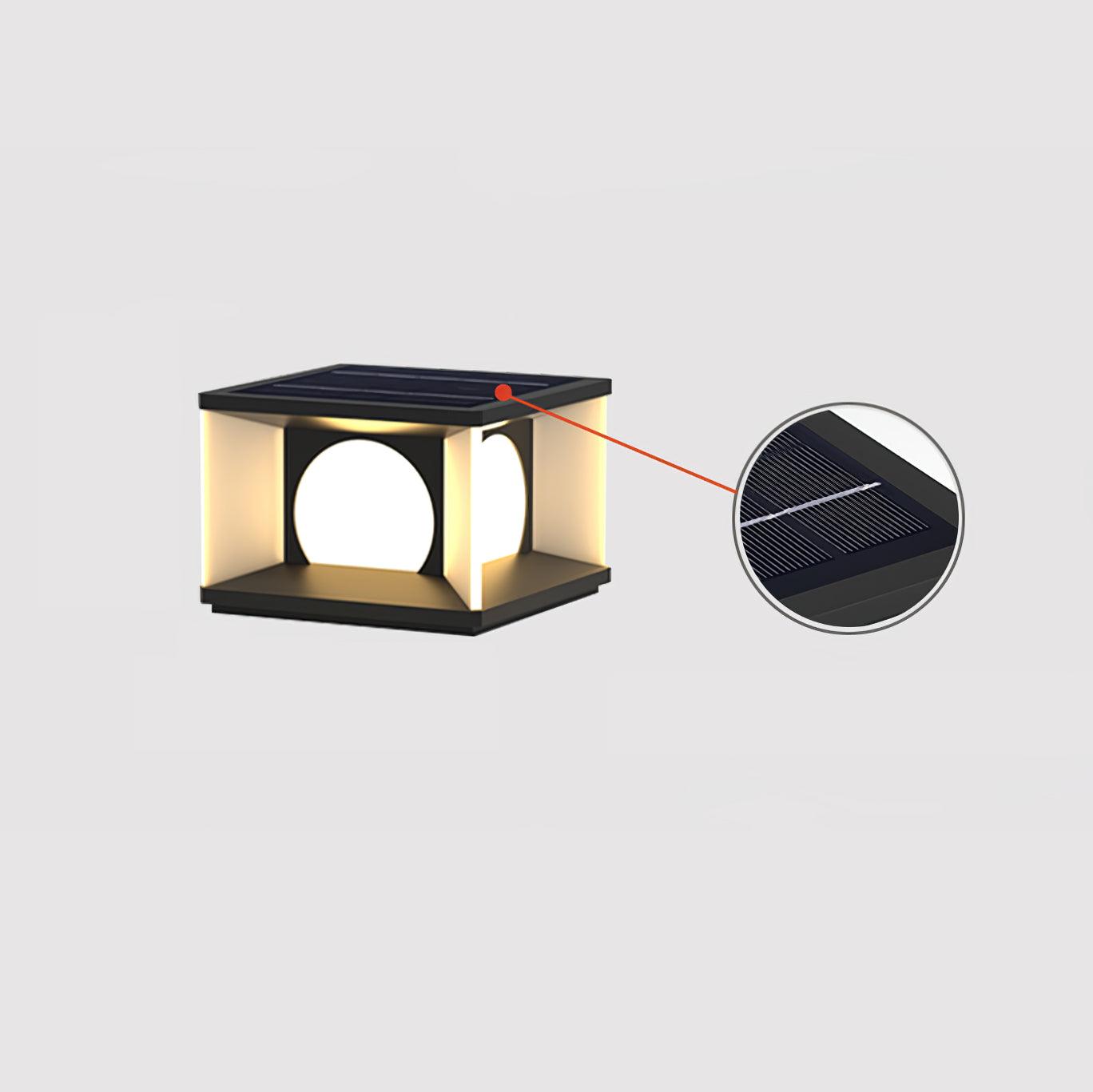 Eclipse Cube Outdoor Post Light - Cueteks