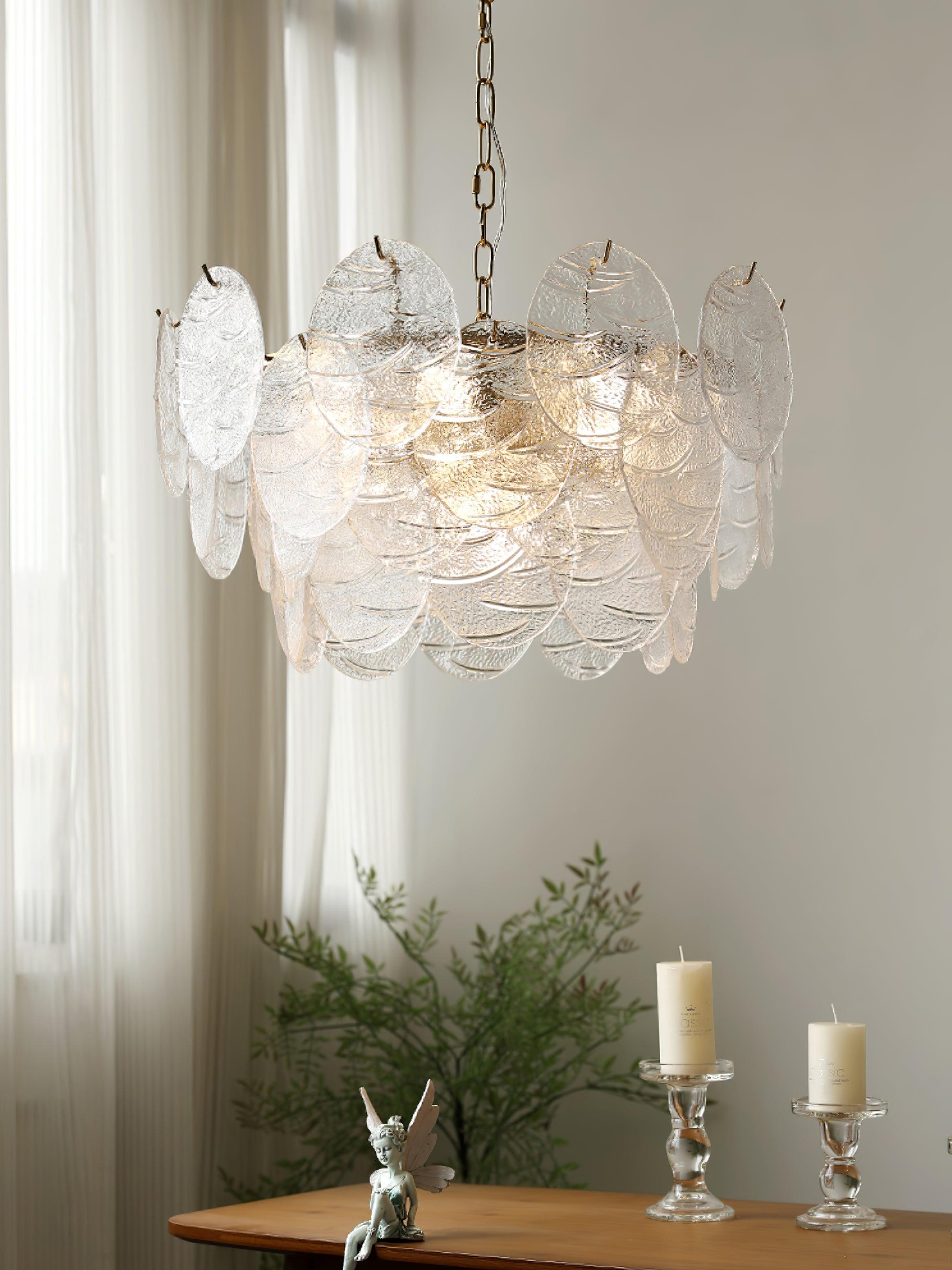 Glass Disc Chandelier - Cueteks