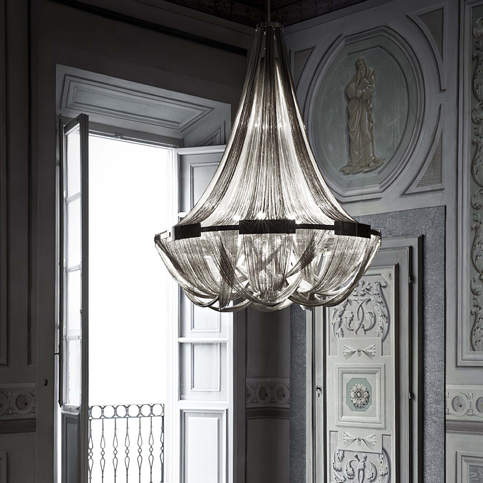 Tassel Aluminum Chain Chandelier - Cueteks