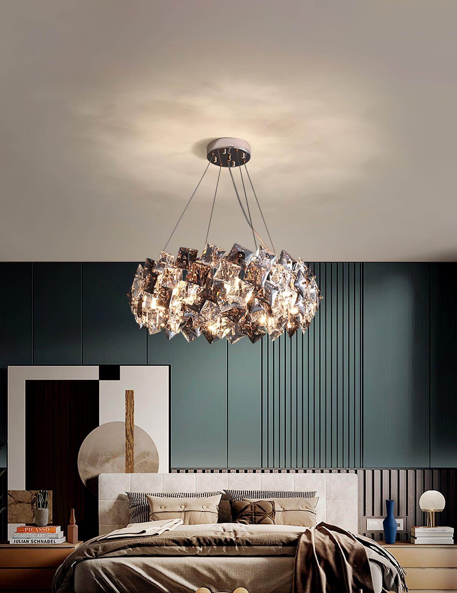 Scale Crystal Round Chandelier - Cueteks