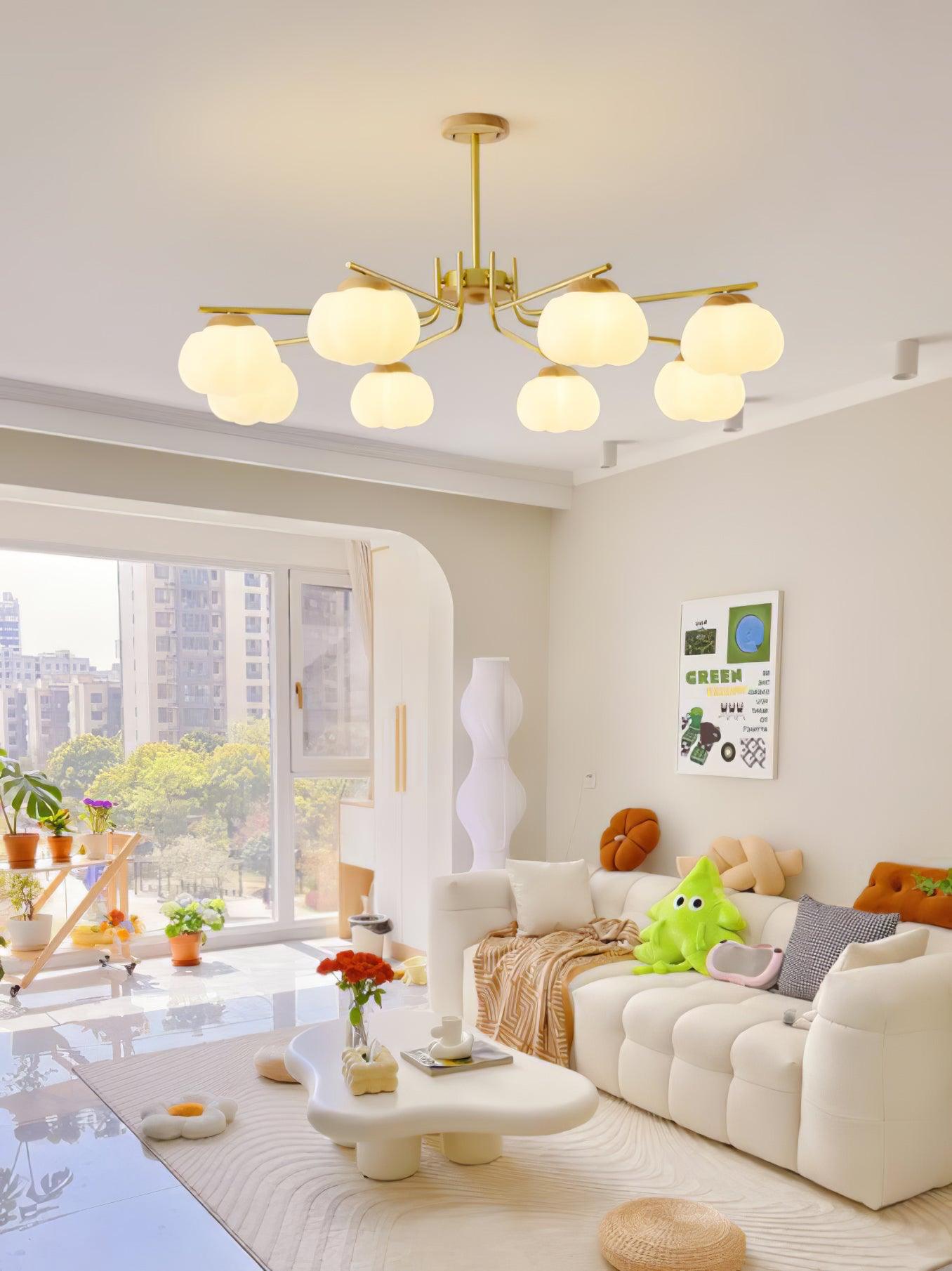 Plastic Cotton Balls Chandelier - Cueteks