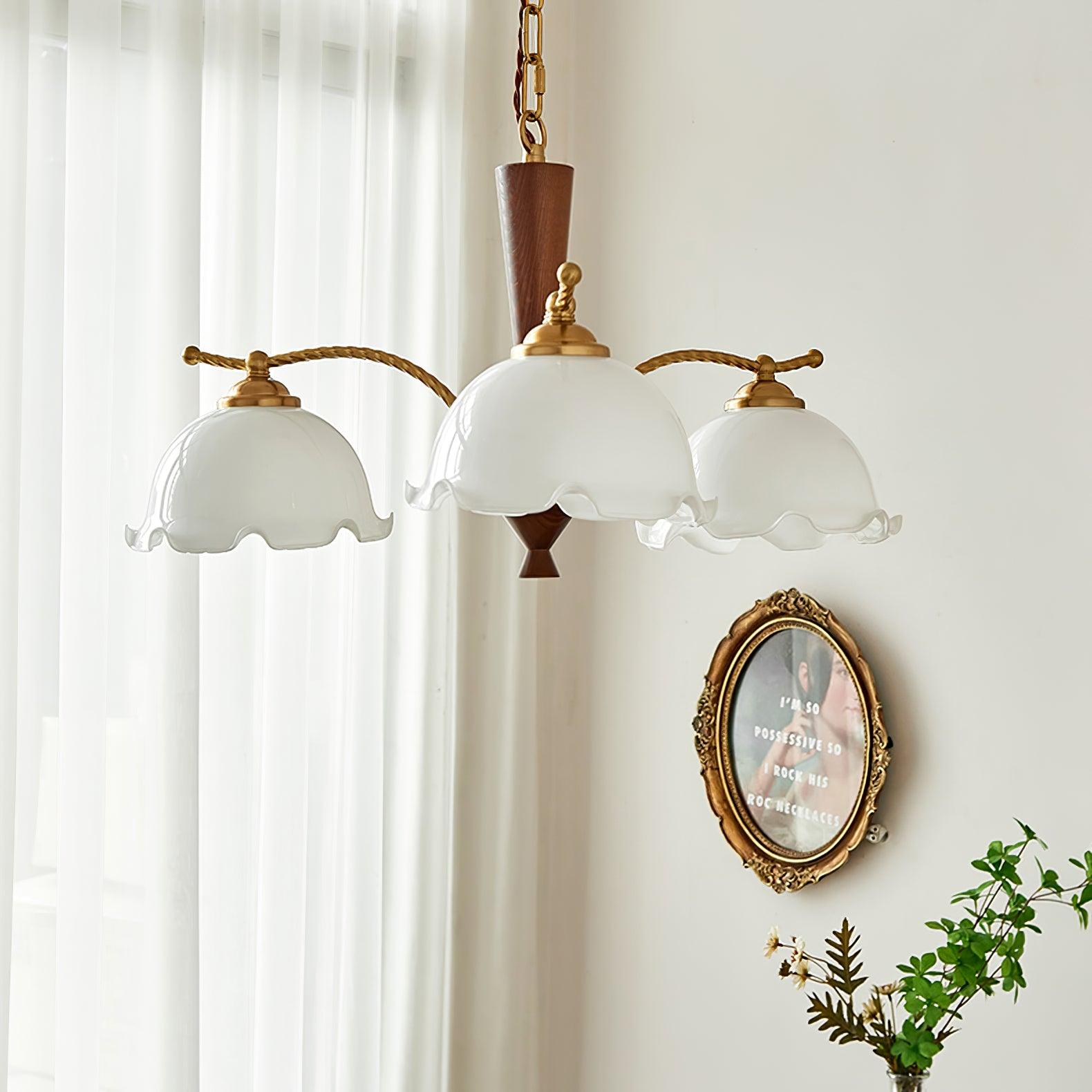 Milky Flower Chandelier - Cueteks