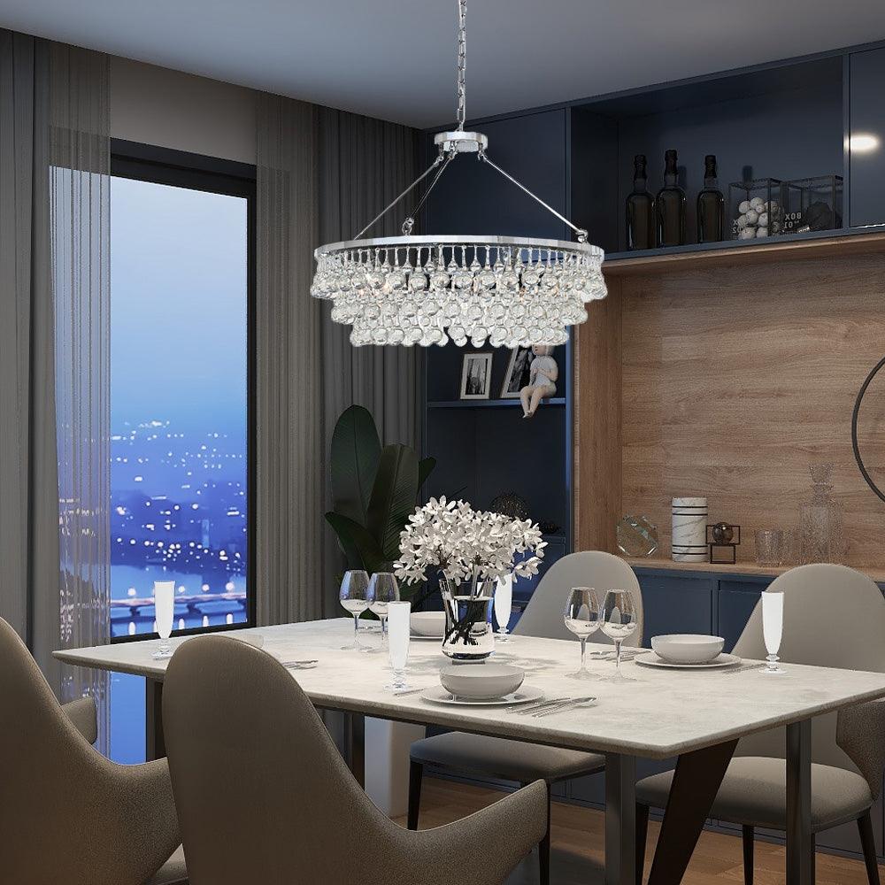 Unique Tiered Crystal Chandelier - Cueteks