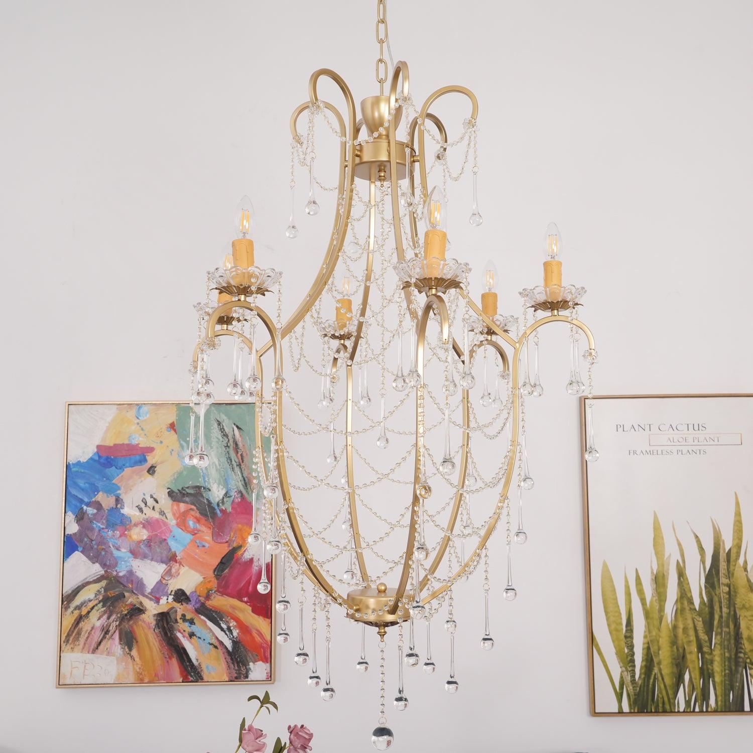 Crystal Birdcage Chandelier - Cueteks