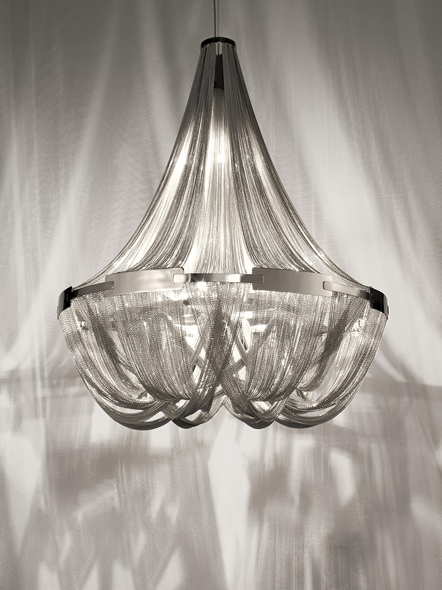 Tassel Aluminum Chain Chandelier - Cueteks