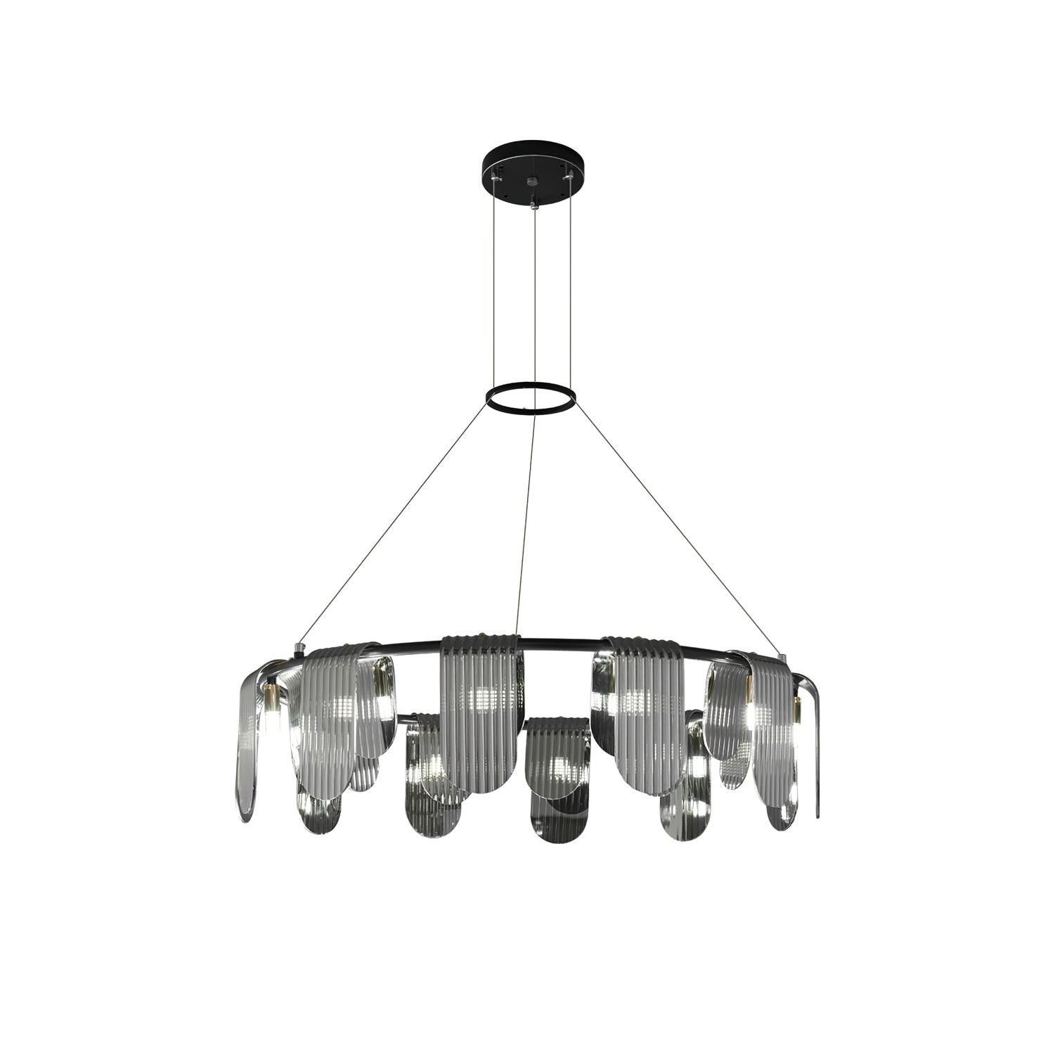 Folioles Brass Chandelier - Cueteks
