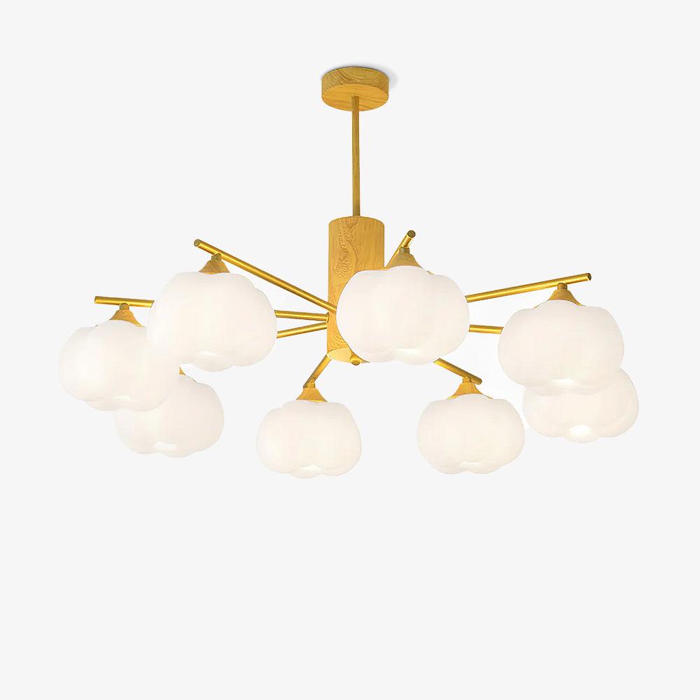 Wooden Cotton Balls Chandelier - Cueteks