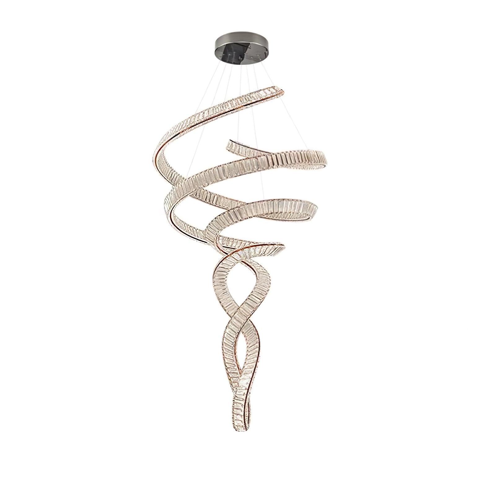 Long Spiral Crystal Chandelier - Cueteks