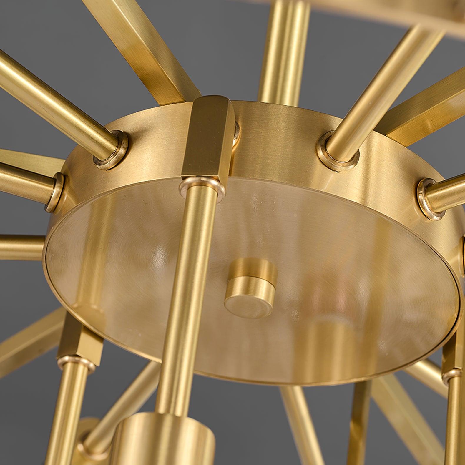 Traditional Classic Metal Glass Chandelier - Cueteks