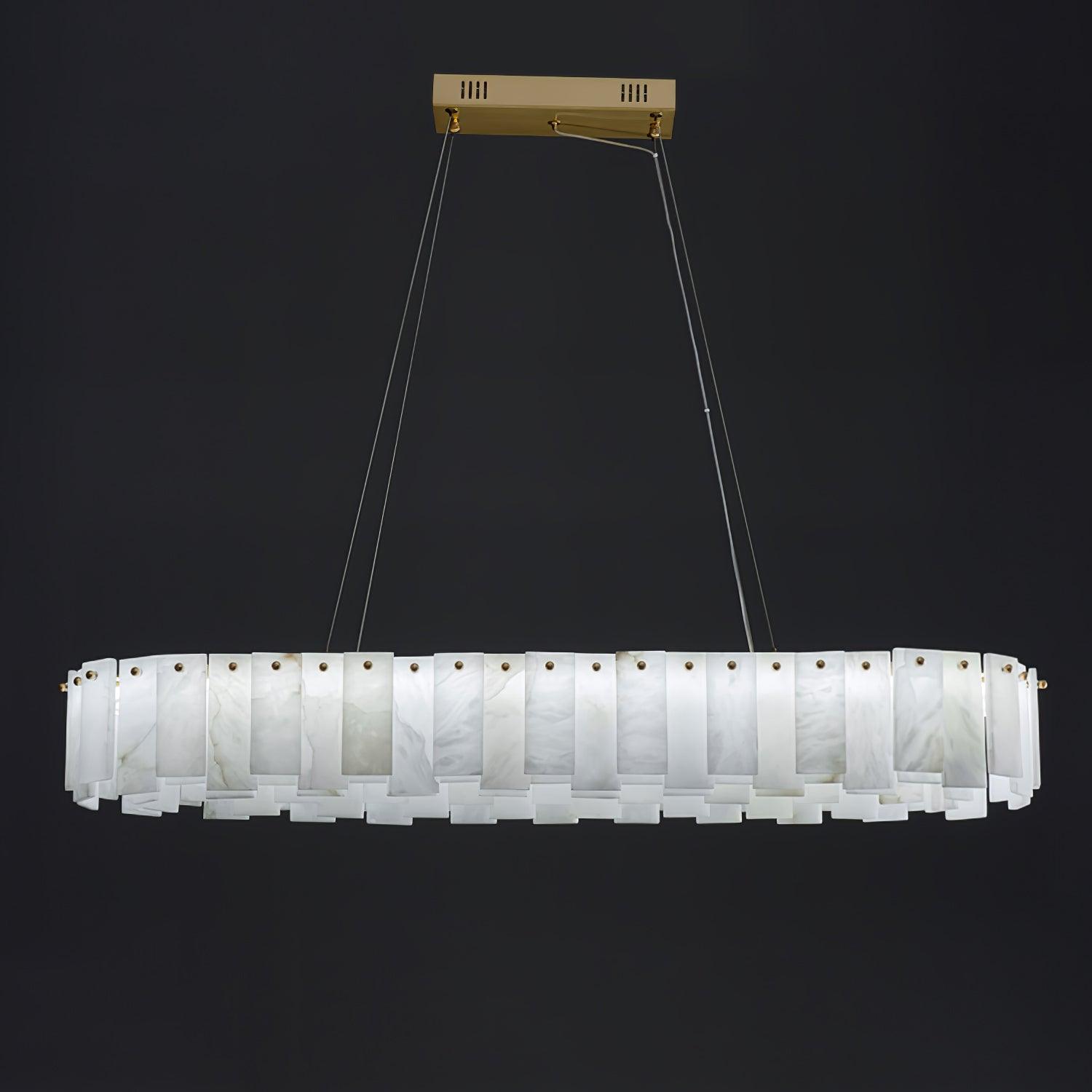Celestial Alabaster Round Chandelier - Cueteks