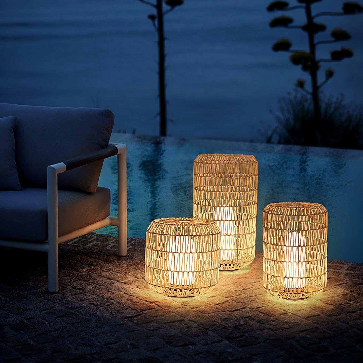 Woven Rattan Outdoor Lamp - Cueteks