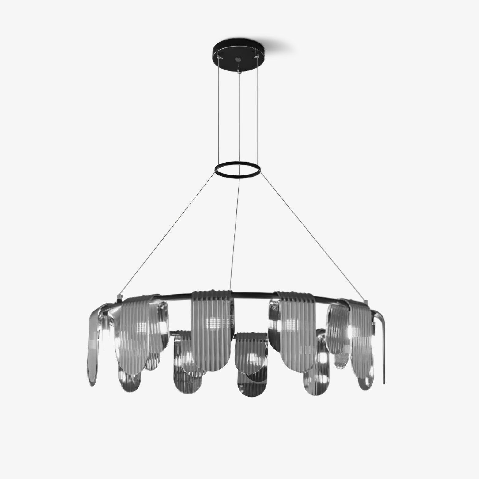 Folioles Brass Chandelier - Cueteks