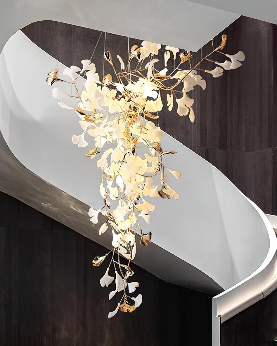 Ginkgo Tip Tlying Chandelier - Cueteks
