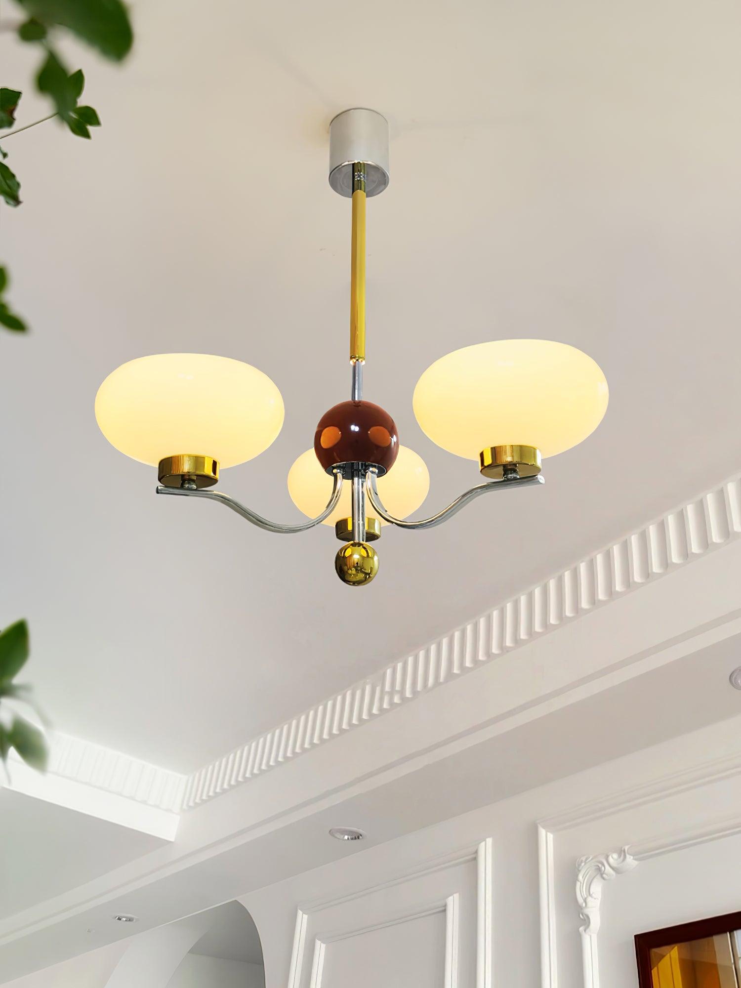 Medieval Glass Bowl Chandelier - Cueteks