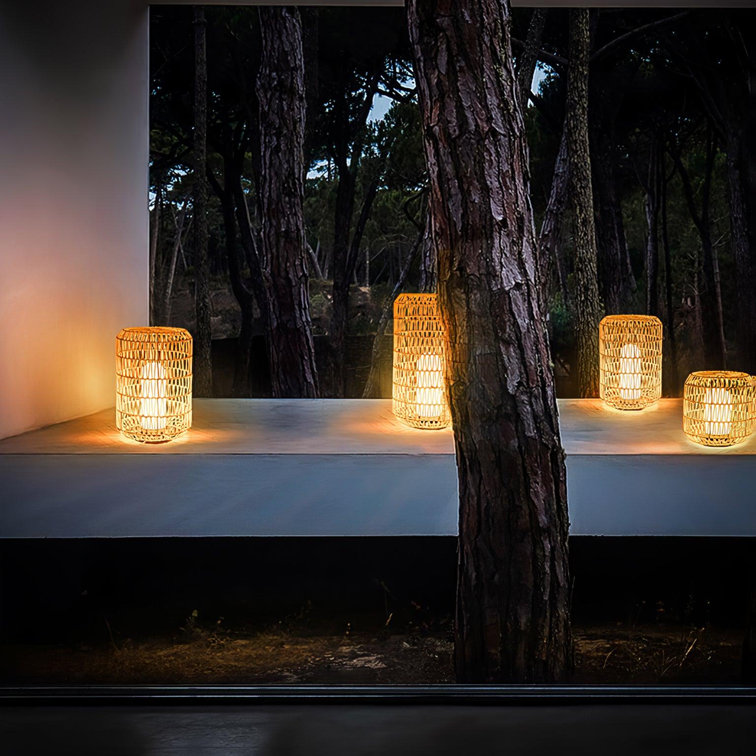 Woven Rattan Outdoor Lamp - Cueteks
