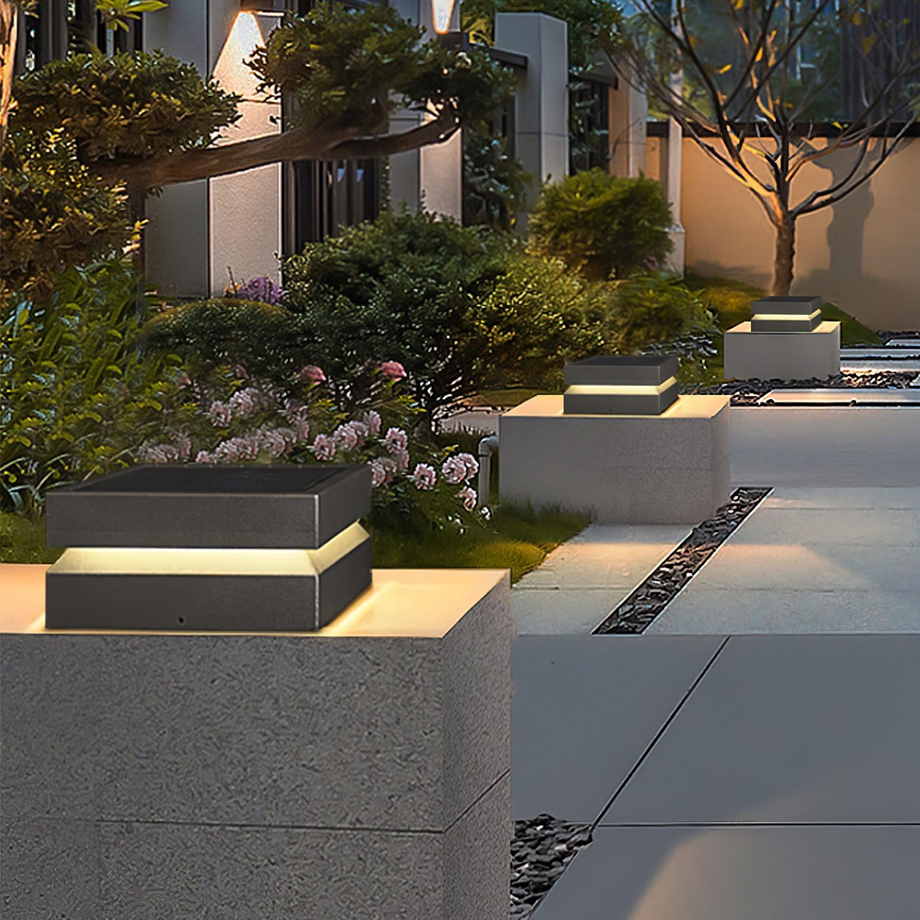 Solar Power Square Post Light - Cueteks