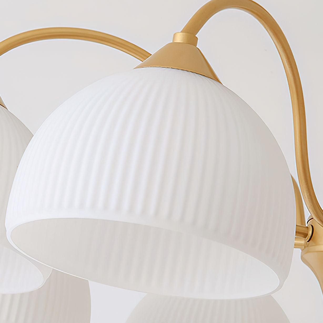 Striped Glass Bowl Chandelier - Cueteks
