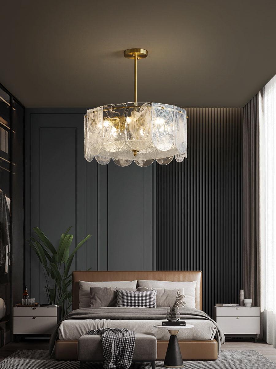 Traditional Classic Metal Glass Chandelier - Cueteks
