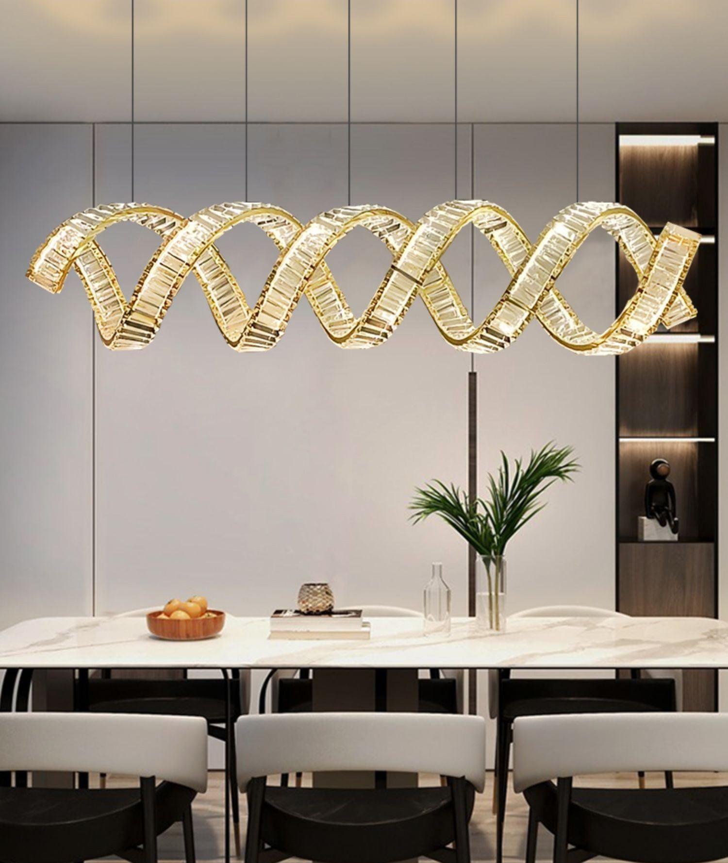 Curved LED Chandelier - Cueteks