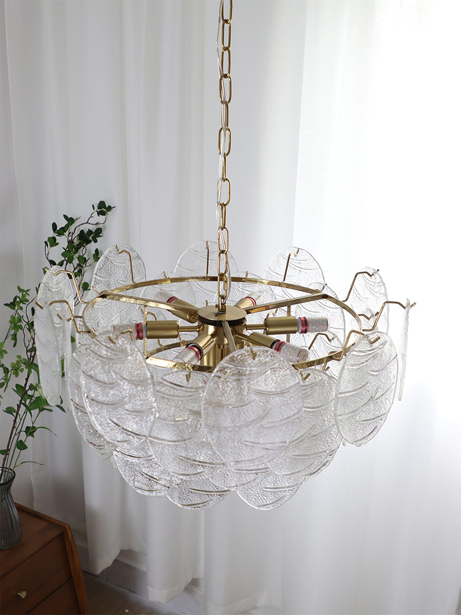 Glass Disc Chandelier - Cueteks