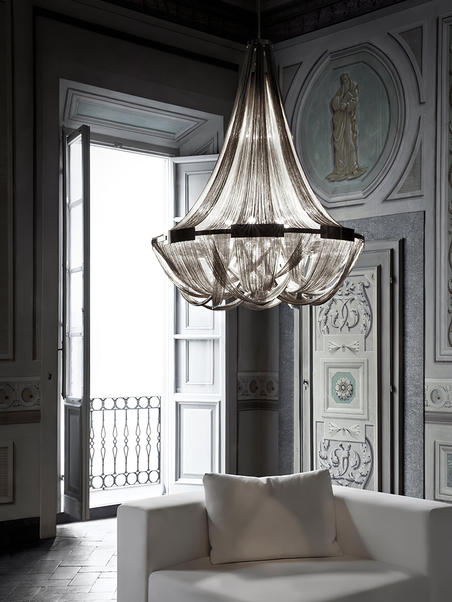 Tassel Aluminum Chain Chandelier - Cueteks