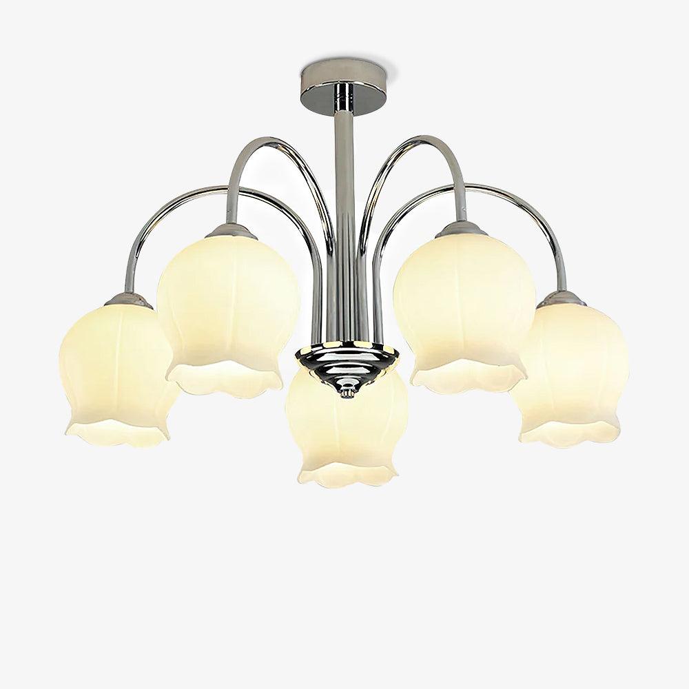 Floral Glass Chandelier - Cueteks