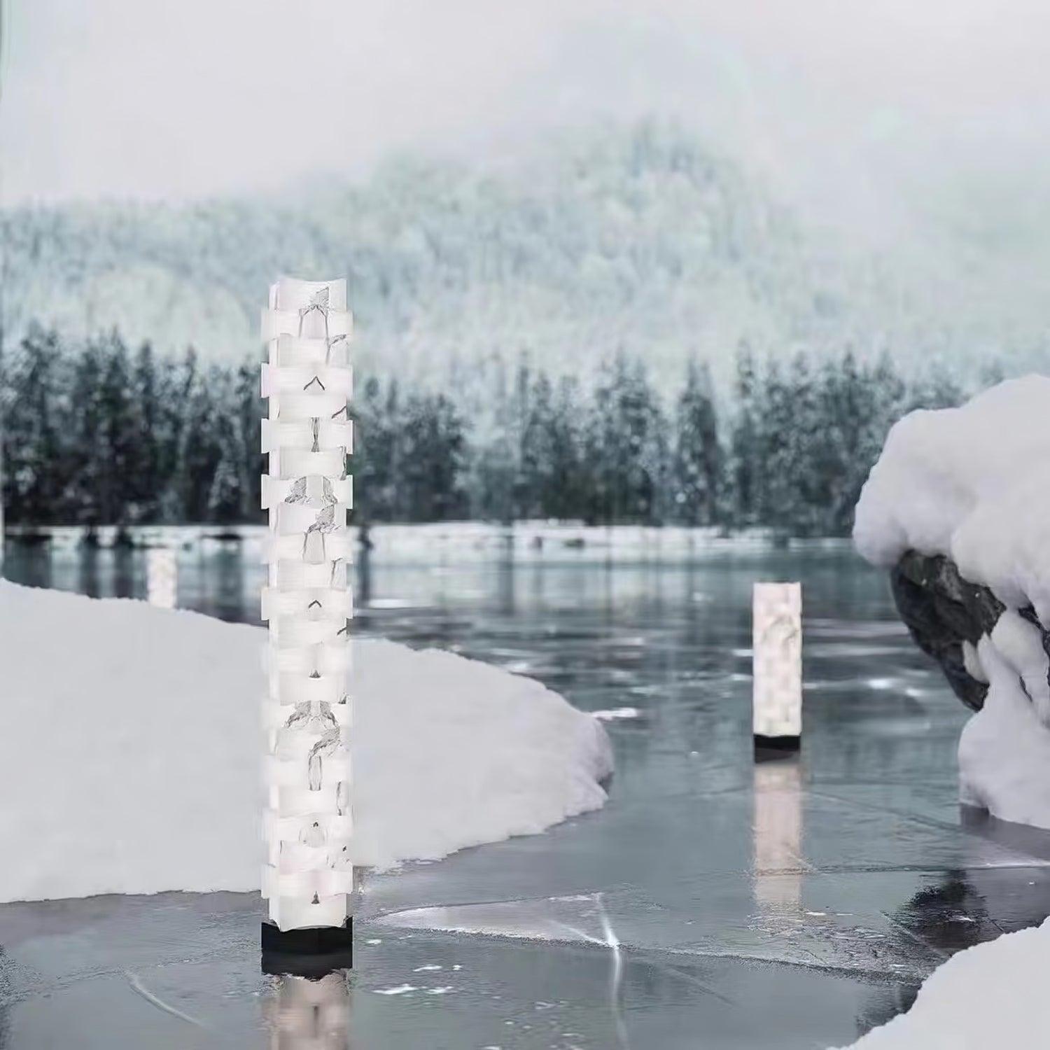Stacked Alabaster Squares Floor Lamp - Cueteks